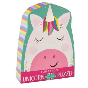 12pc Rainbow Unicorn Shaped Jigsaw Puzzle with Shaped Box