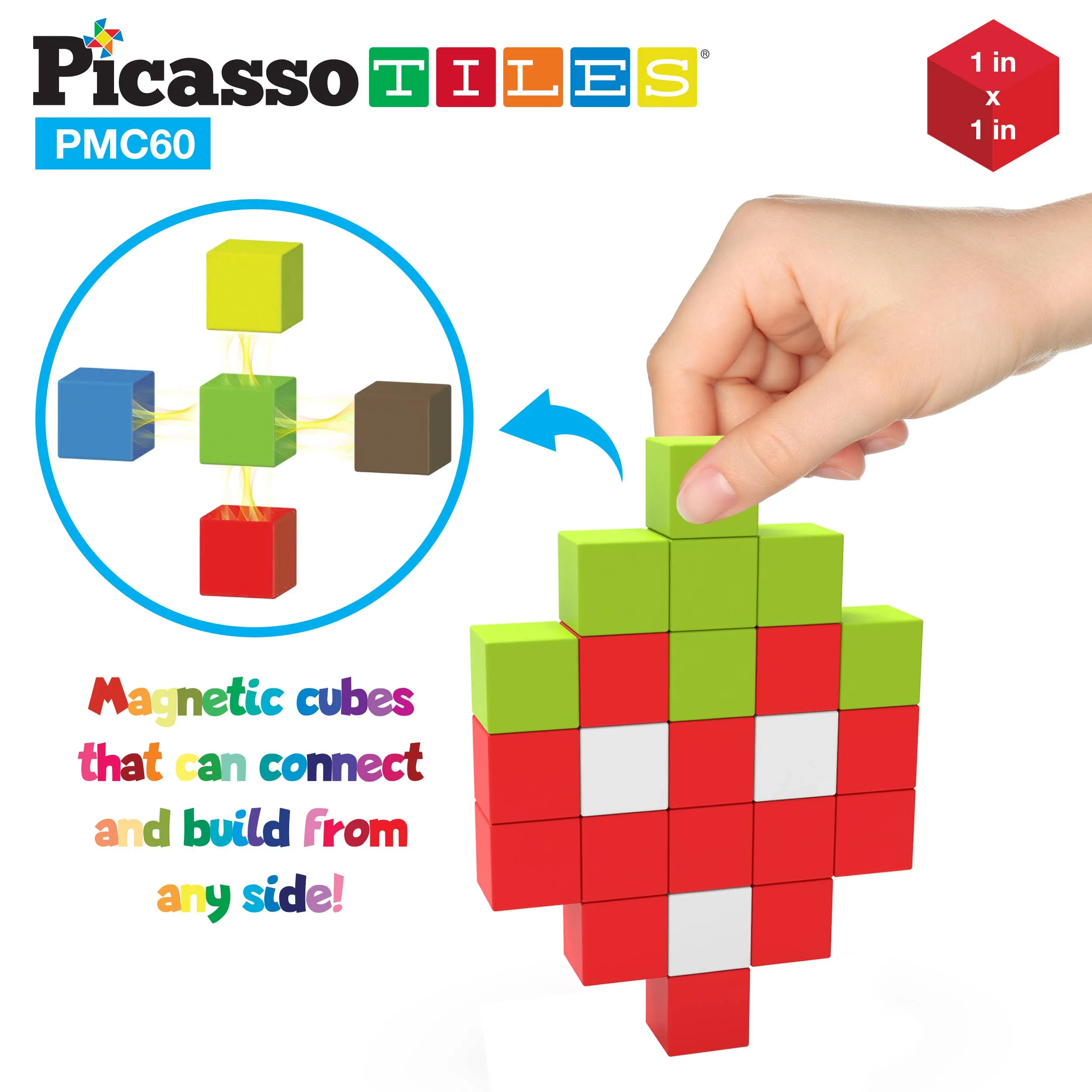 1.2" 60-Piece Magnetic Cube