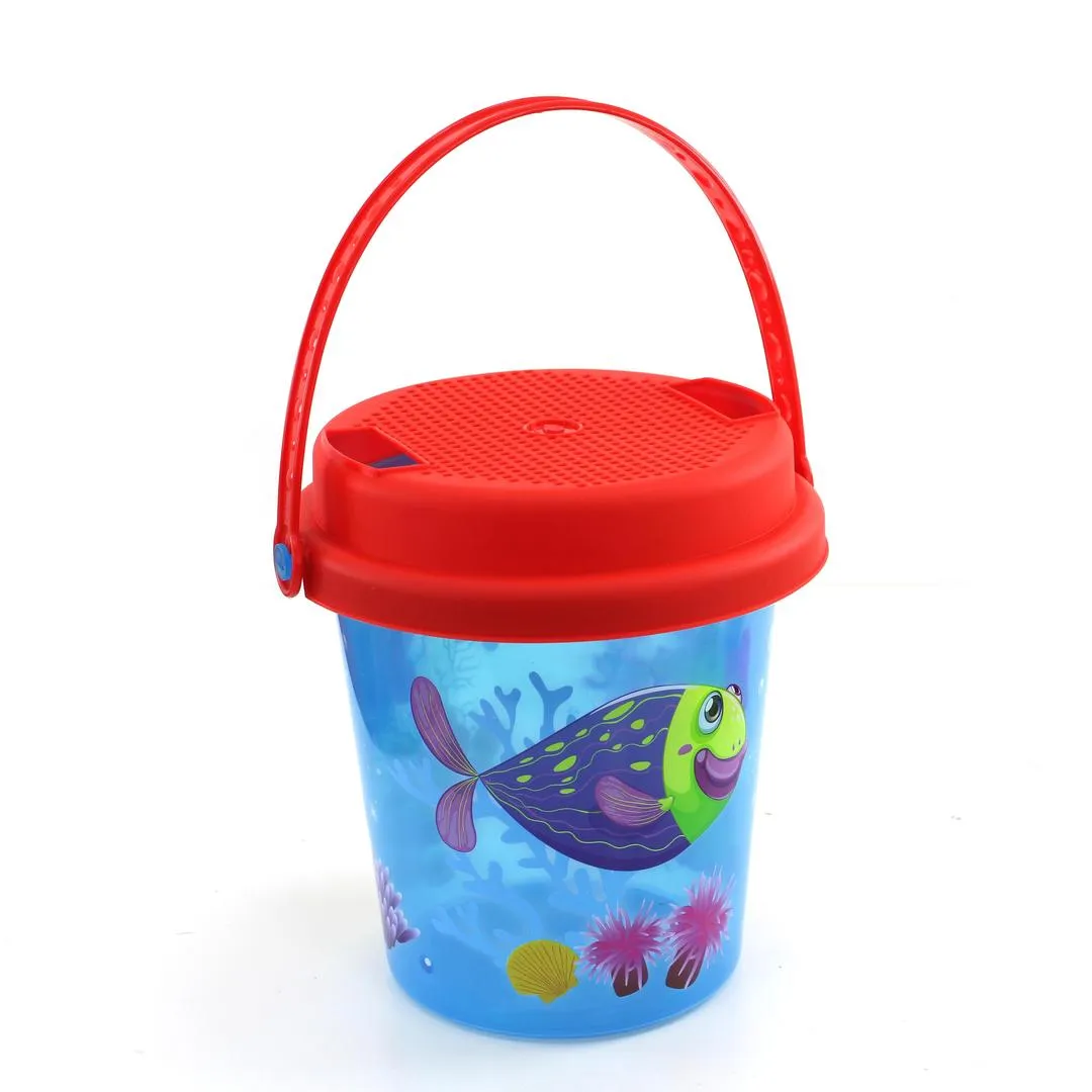 7 Pcs Beach Toys Bucket Set Summer Sand Play with Animal Molds And Accessories - 909019