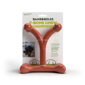 Bamboodles Large Bacon Y Bone Chew