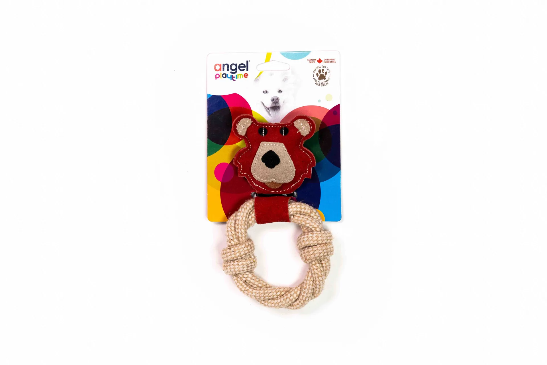 Bear & Rope Natural Dog Toy - Interactive and Durable