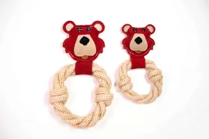 Bear & Rope Natural Dog Toy - Interactive and Durable