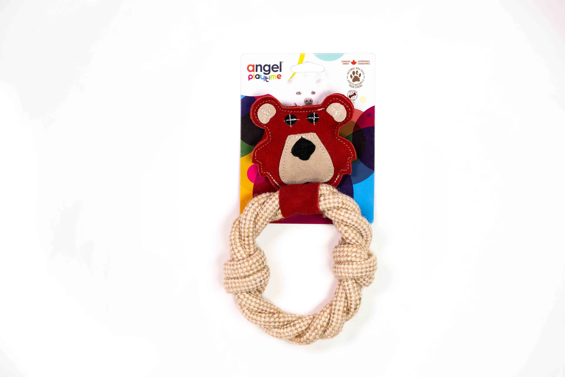 Bear & Rope Natural Dog Toy - Interactive and Durable