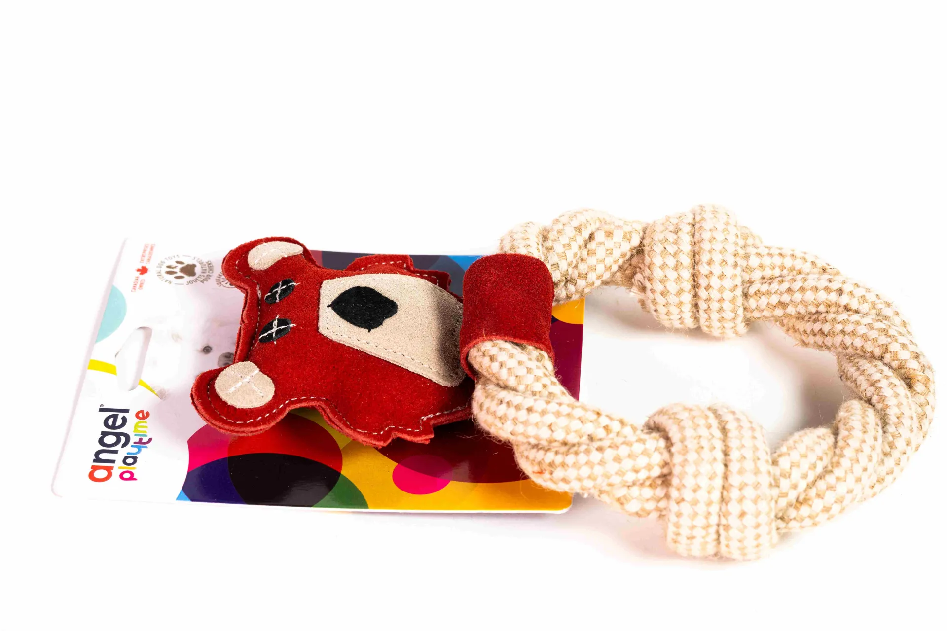 Bear & Rope Natural Dog Toy - Interactive and Durable