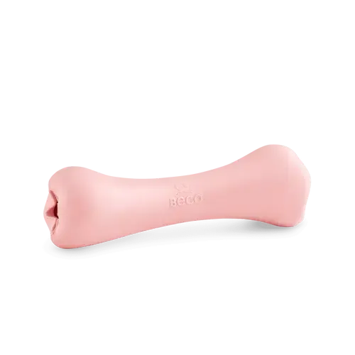 Beco - Natural Rubber Chew Bone - Pink