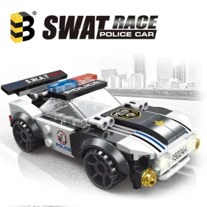 Build Your Own Black Police Car: Engaging Blocks Set for Kids