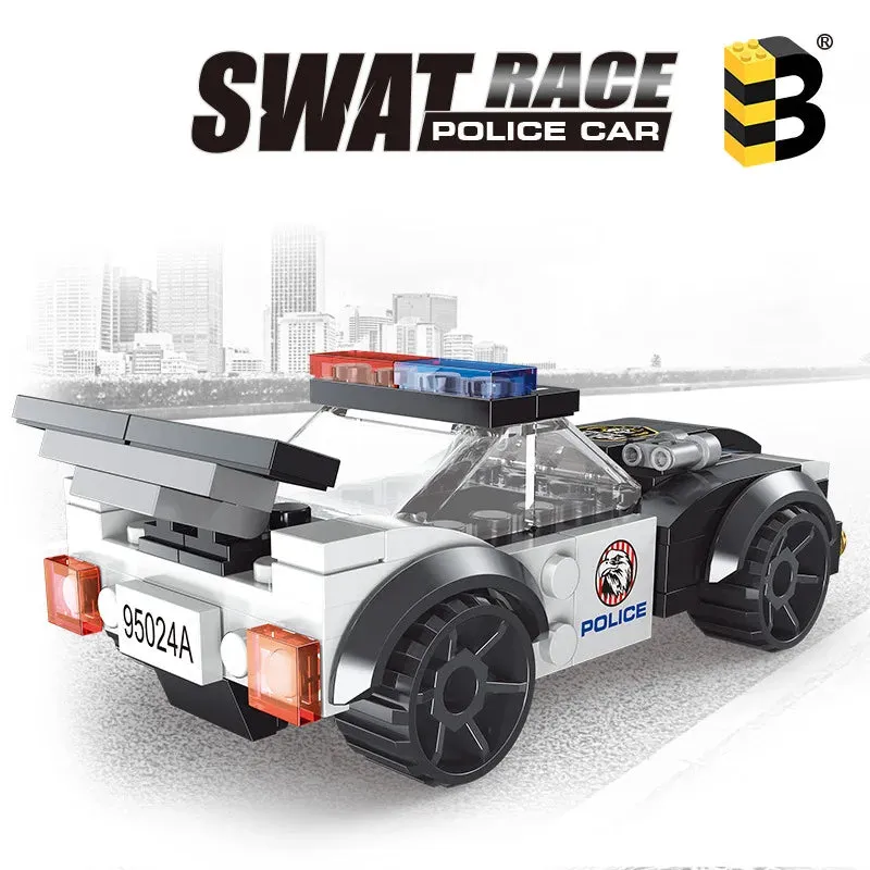 Build Your Own Black Police Car: Engaging Blocks Set for Kids