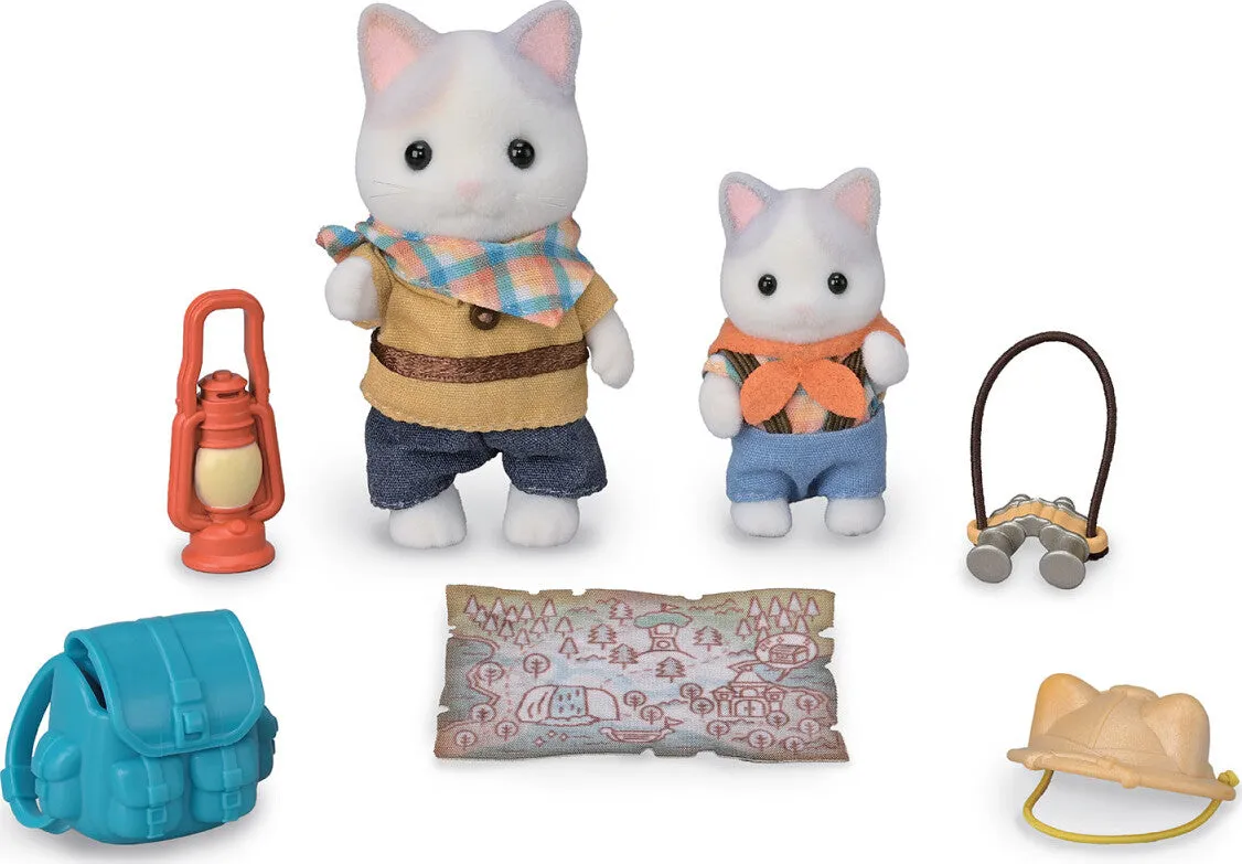 Calico Critters Exciting Exploration Set -Latte Cat Brother and Baby