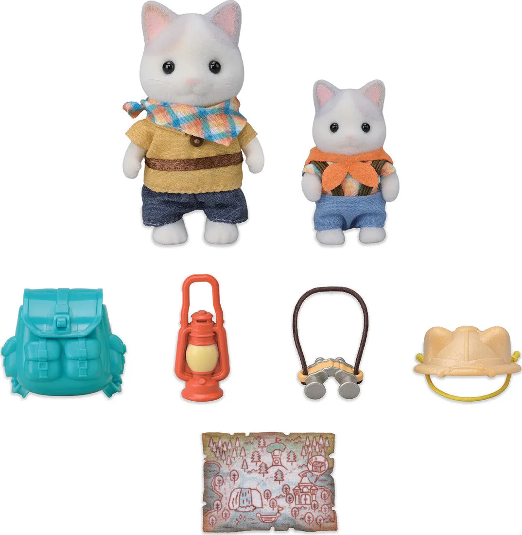 Calico Critters Exciting Exploration Set -Latte Cat Brother and Baby