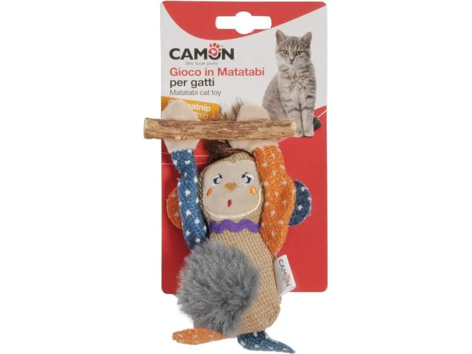 Cat toy- Polyester and matatabi monkey with catnip, 15cm