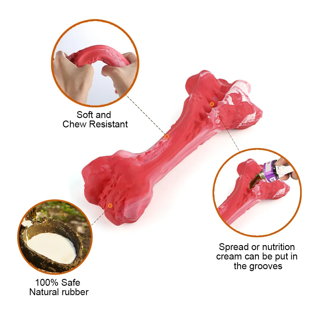 Clearance Deals丨MASBRILL Natural Rubber Bone Dog Toy