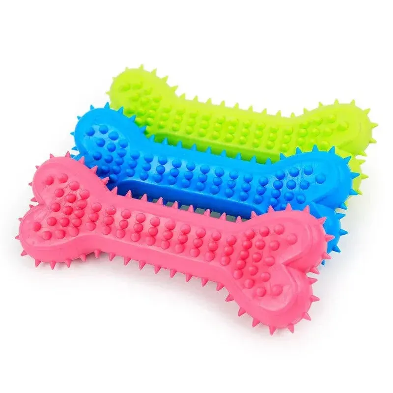 Colorful Dog Chew Bones – Durable Teething and Dental Toys