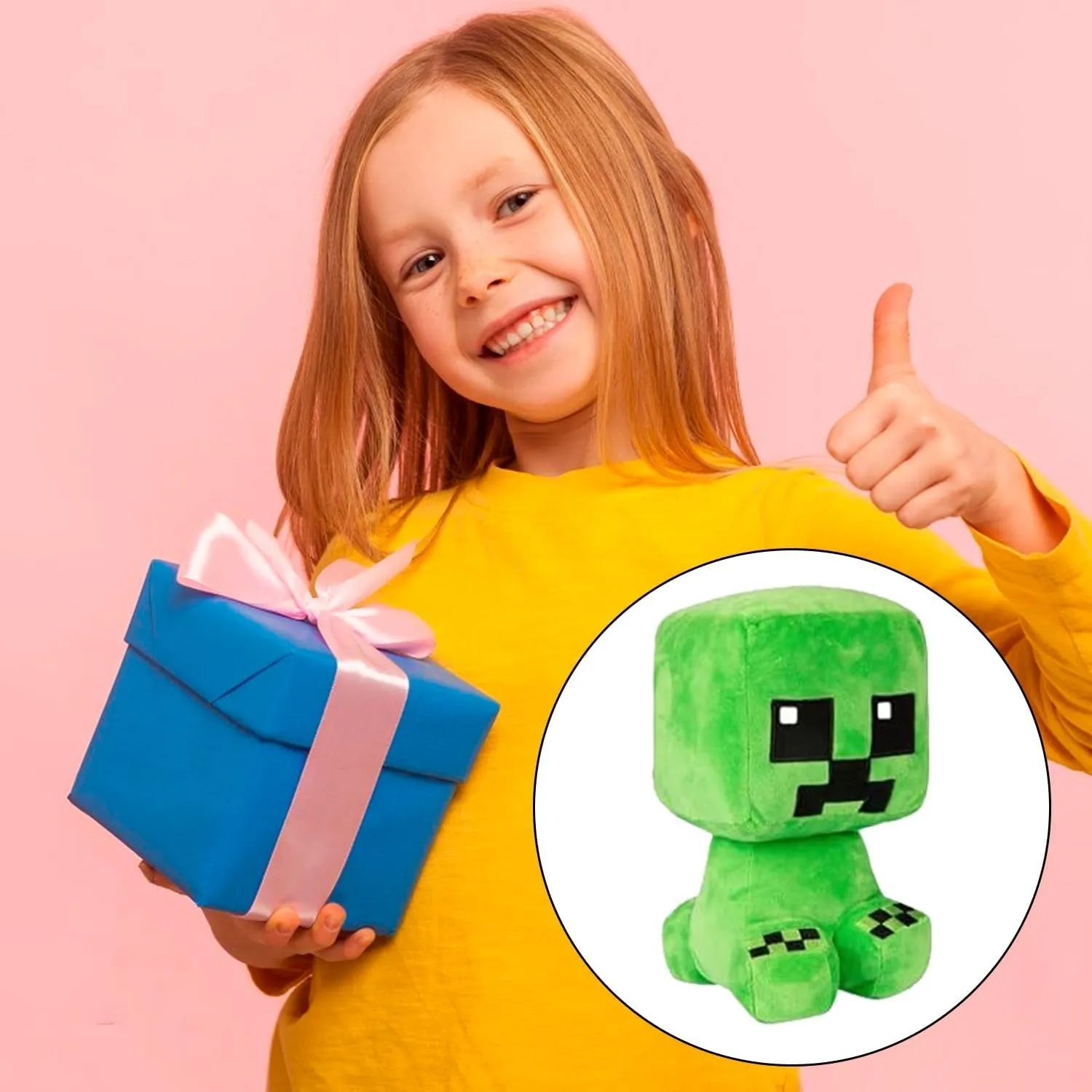 Crafter Creeper Plush Stuffed Toy, Green, 8.75" Tall