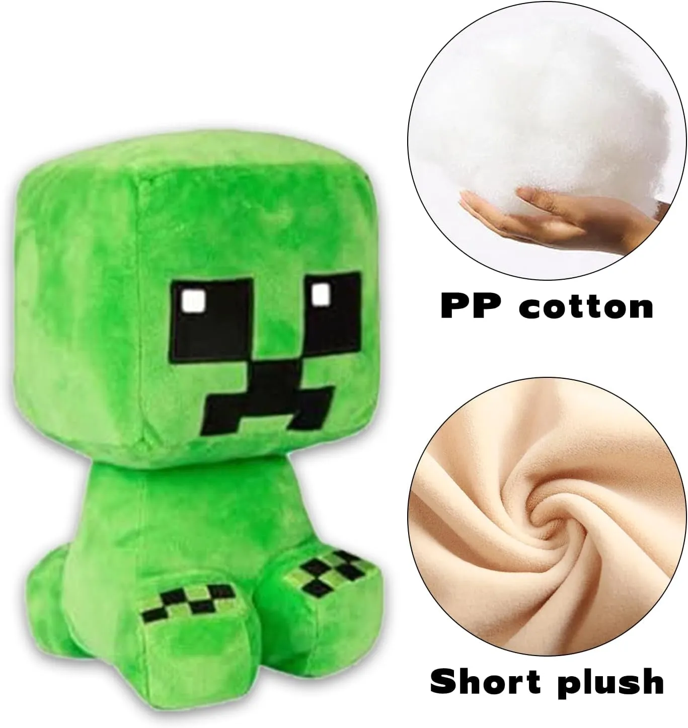 Crafter Creeper Plush Stuffed Toy, Green, 8.75" Tall