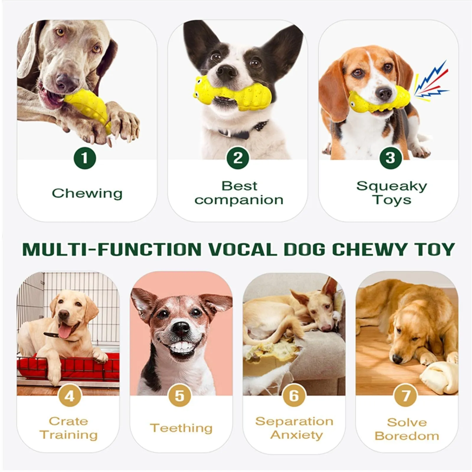 Durable Squeaky Dog Chew Toys For Aggressive Chewers