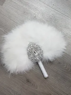 Feather Fan  bouquet luxury  alternative  Bouquet  Great Gatsby wedding style -ANY COLOUR  Artificial ,Alternative bouquet