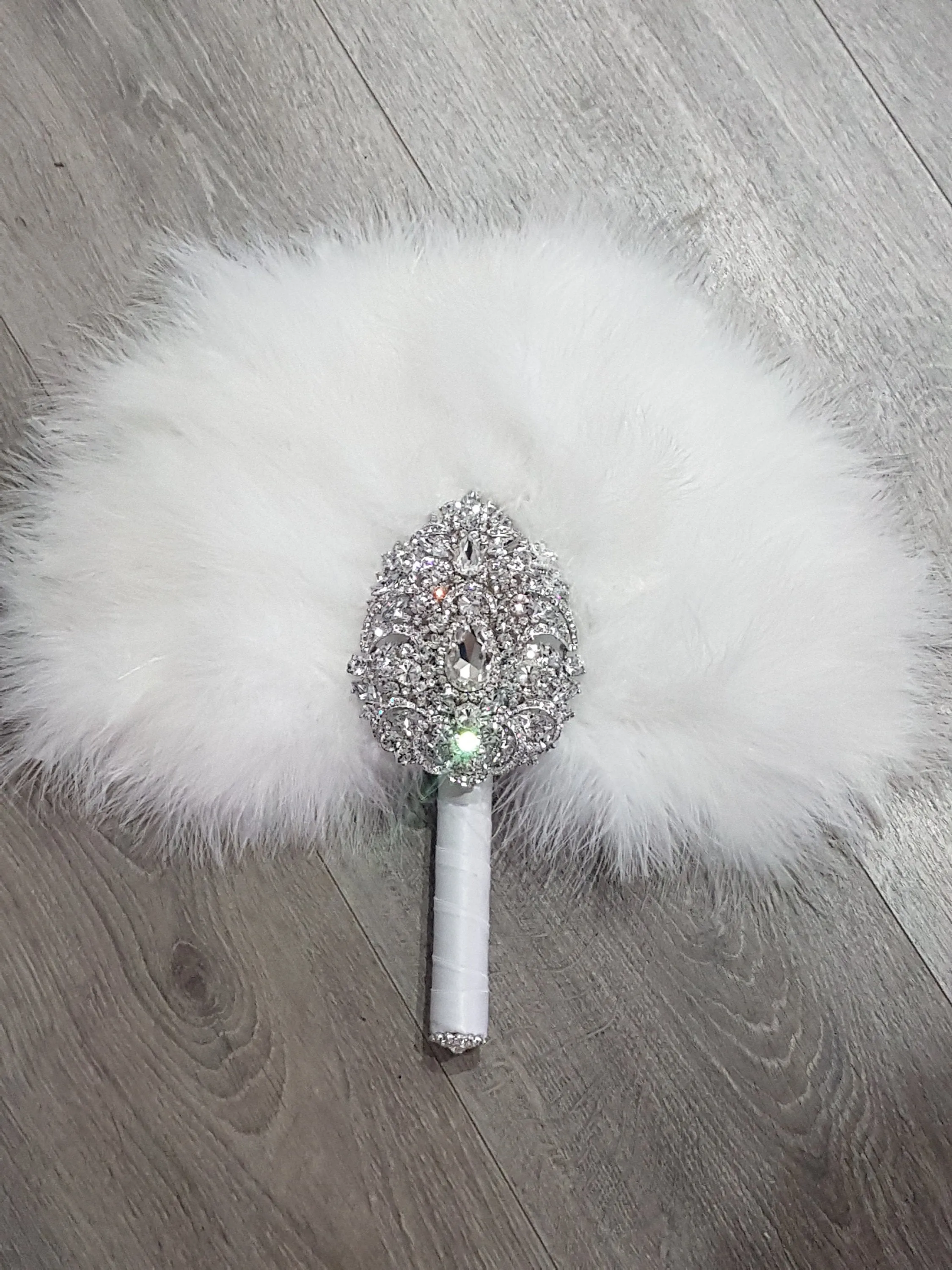 Feather Fan  bouquet luxury  alternative  Bouquet  Great Gatsby wedding style -ANY COLOUR  Artificial ,Alternative bouquet