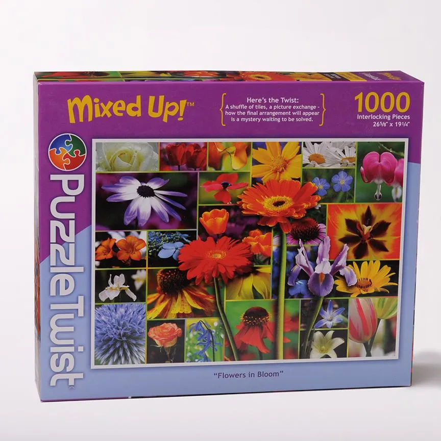 Flowers in Bloom 1000 Piece Puzzle Twist Jigsaw Puzzle - Quick Ship