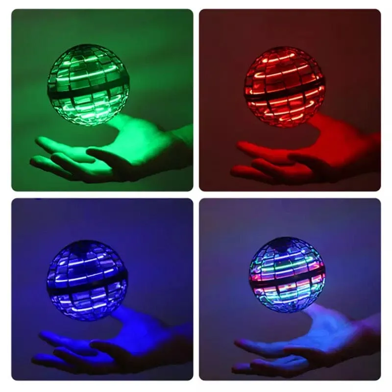 Flying Ball Rotating With LED Light Drone, Mini UFO 360 Degree Gyro Rotating Ball, Modern Mini Night Light Creative Flying UFO Drone