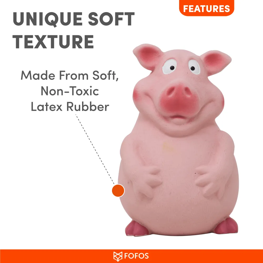 Fofos Latex Bi Pig Toy for Dogs