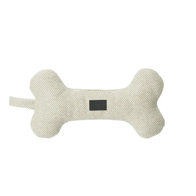 Frosty Jade Tweed Squeaky Bone Dog Toy