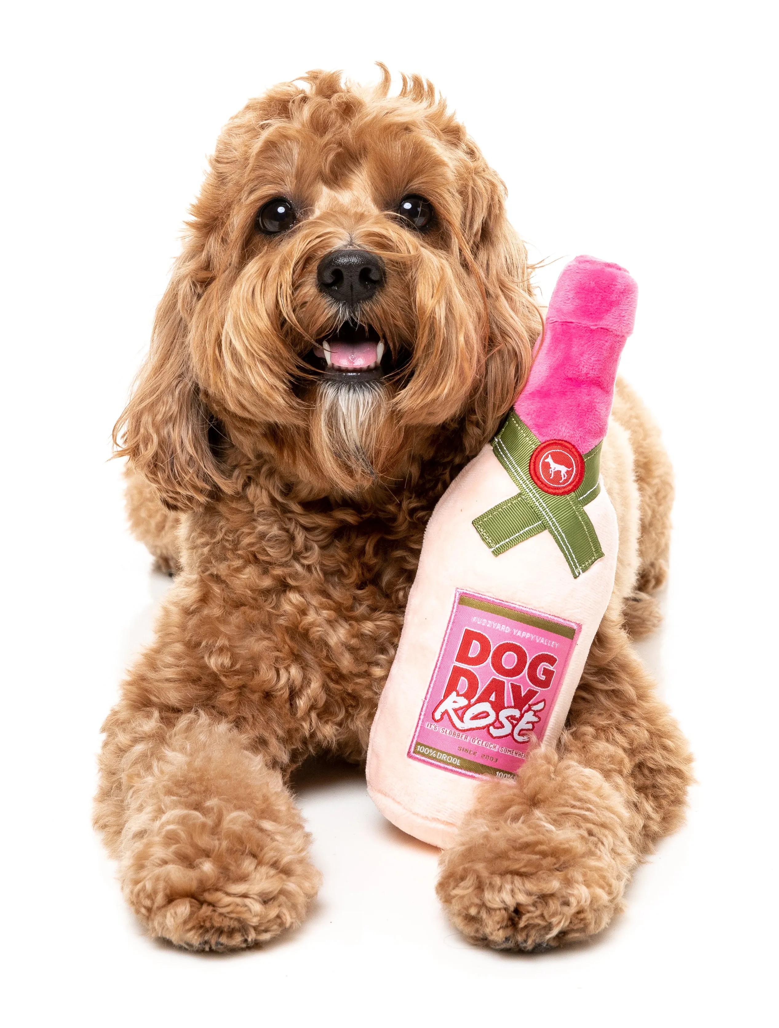 FuzzYard Squeaky Booze Plush Dog Toy (Dog Day Rosé)