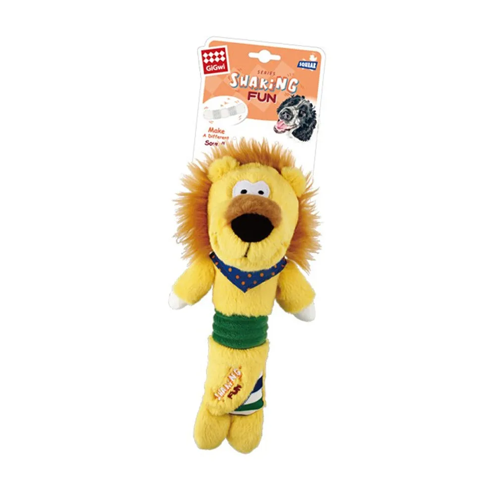 Gigwi Shaking Fun Plush Toy Lion With Squeaker Inside