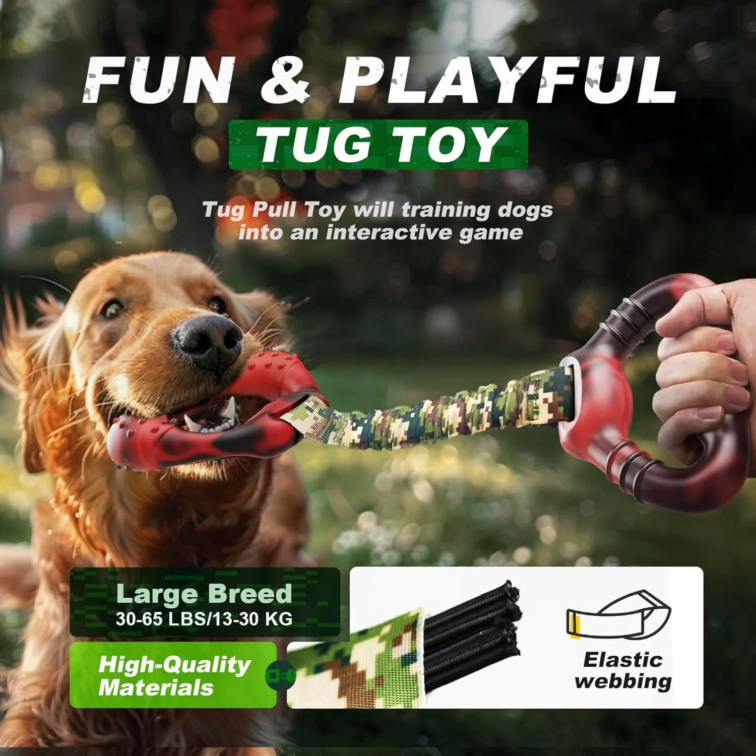 Interactive Dog Toys for Aggressive Chewers, Durable Dog Toys for Large Dogs, Dog Chew Toys Perfect for Aggressive Chewers, Tough Dog Toys for Boredom, Red Black