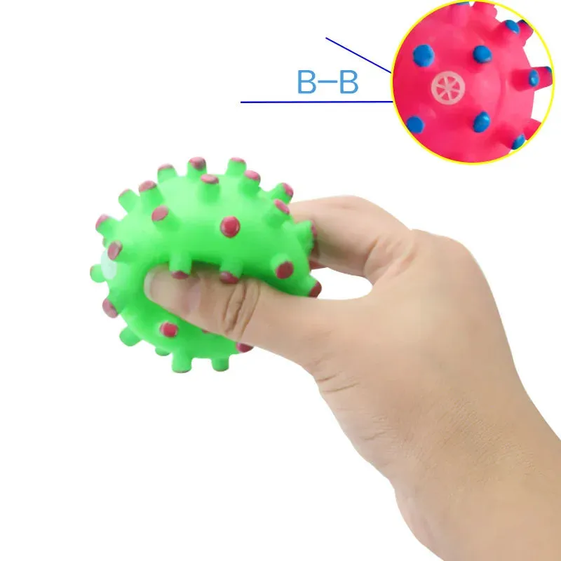 Interactive Squeaky Rubber Ball for Small Dogs