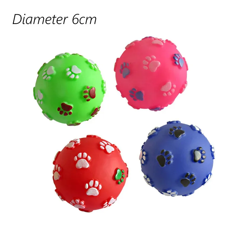 Interactive Squeaky Rubber Ball for Small Dogs