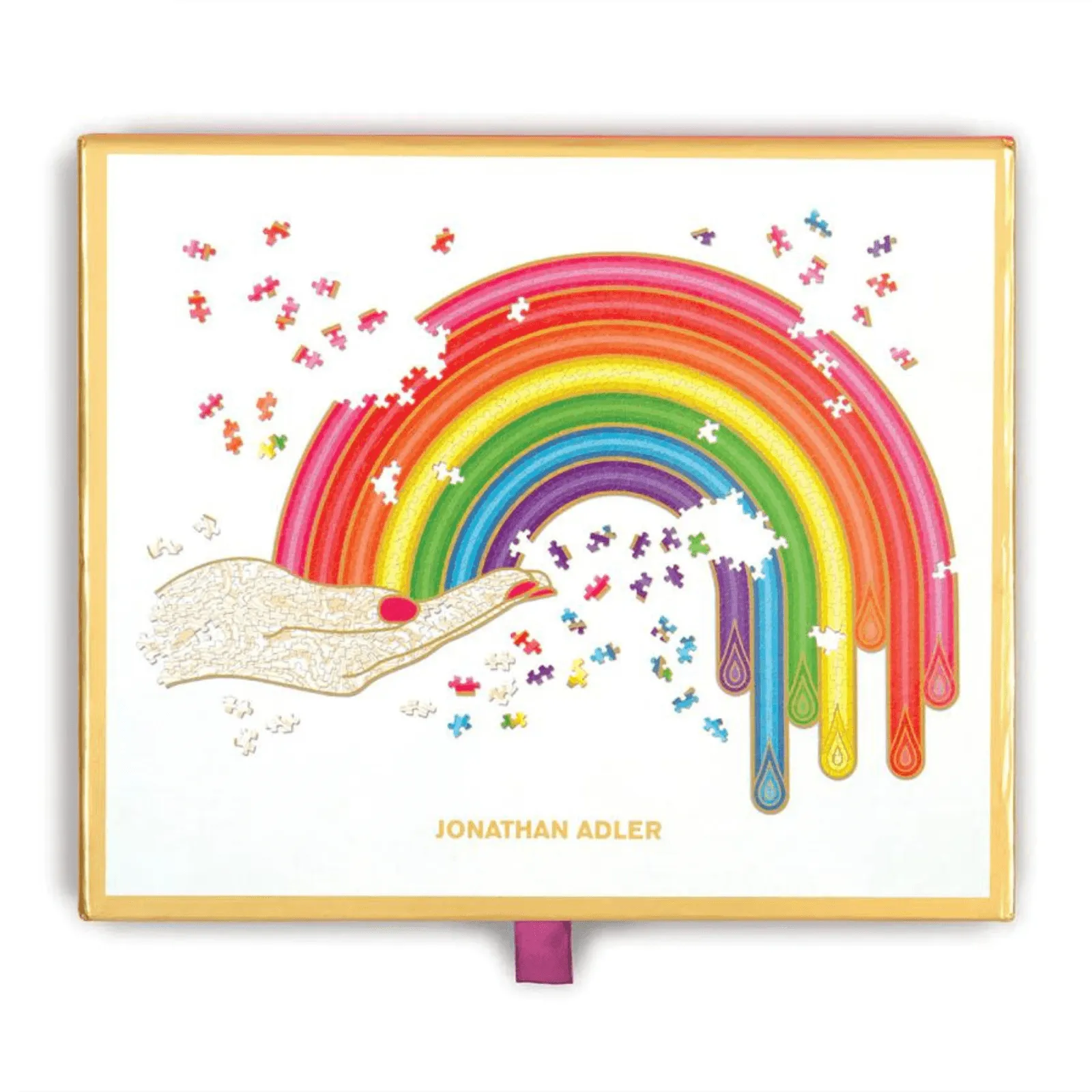 Jonathan Adler Rainbow Hand Jigsaw Puzzle Galison 750 Pieces