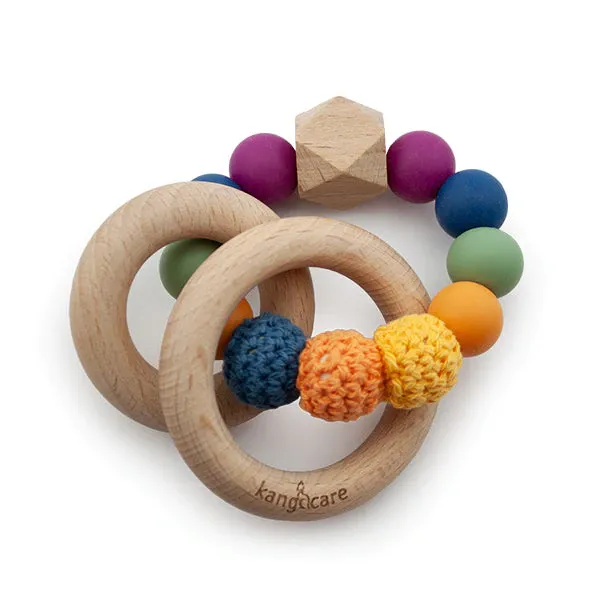 Kanga Care Silicone & Wood Teething Ring