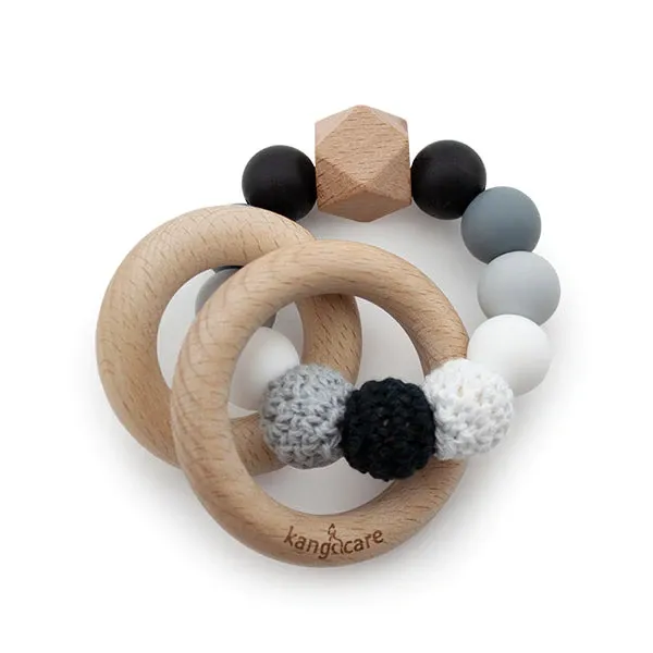 Kanga Care Silicone & Wood Teething Ring