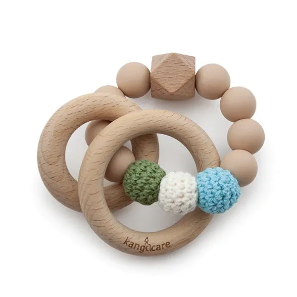 Kanga Care Silicone & Wood Teething Ring