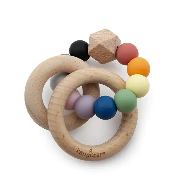 Kanga Care Silicone & Wood Teething Ring