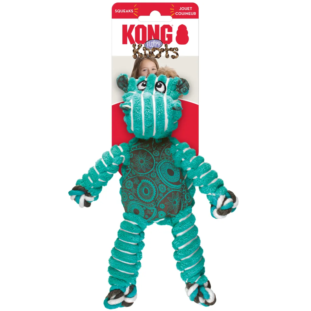 Kong Floppy Knots Hippo Dog Toy