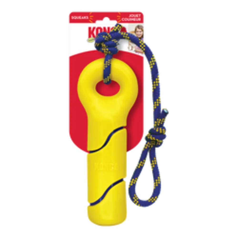 Kong Squeezz Tennis Buoy With Rope Dog Toy