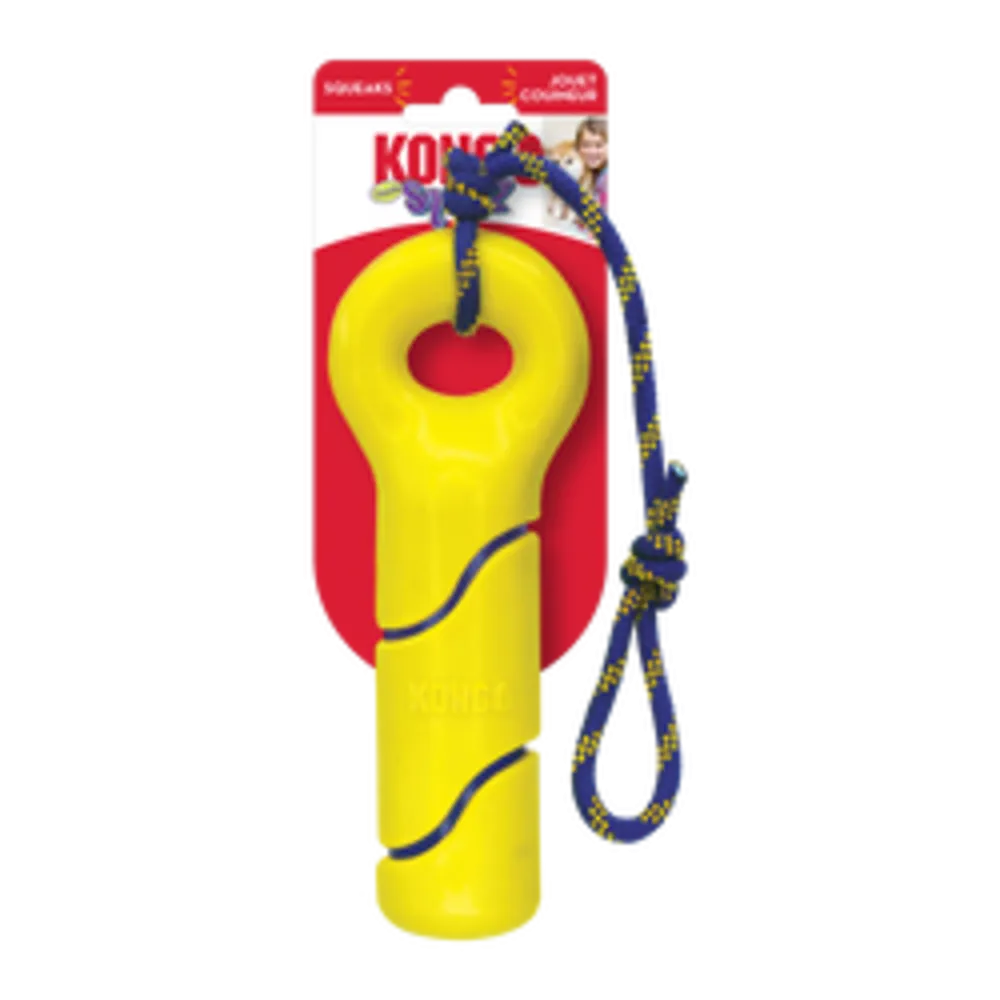 Kong Squeezz Tennis Buoy With Rope Dog Toy