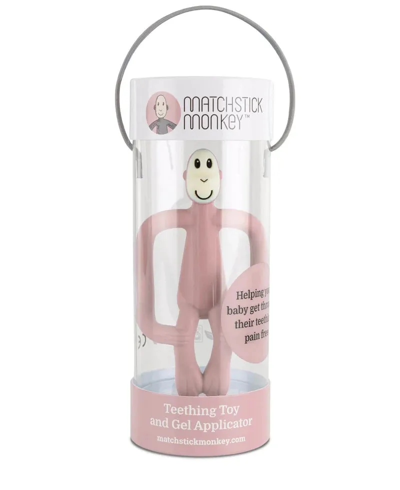 Matchstick Monkey Baby Teething Toy - Original Dusty Pink