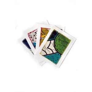 Mixed Cotton Note Cards - Set of 4