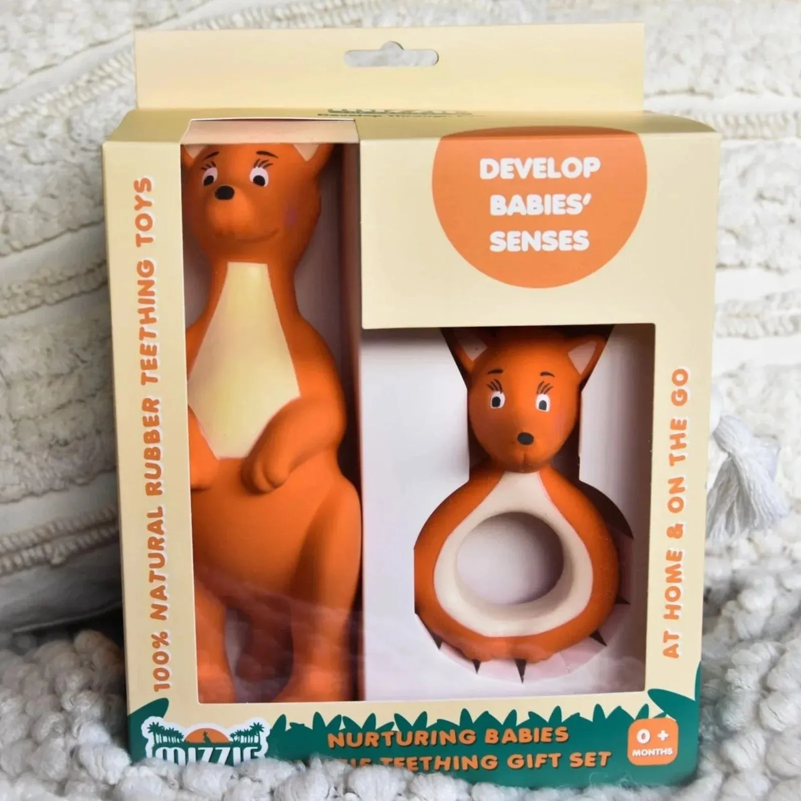 Mizzie the Kangaroo Nurturing Babies Mizzie Teether Gift Set