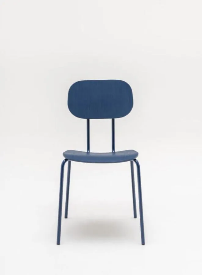 New School Plywood Chair with 4-Legged Base (Customizable)