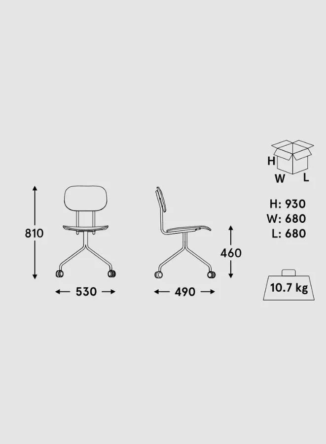 New School Upholstered chair Middle Back (Customizable)