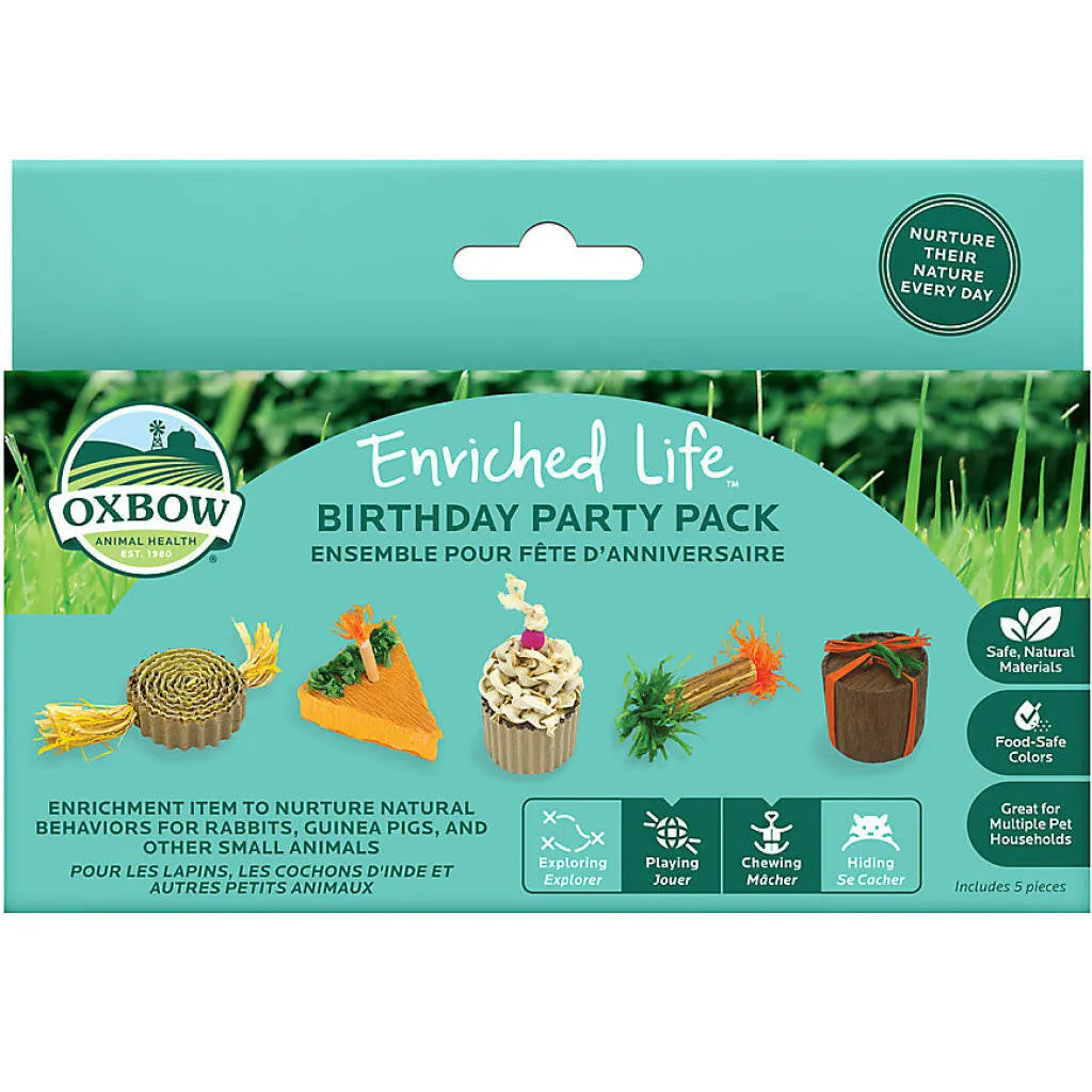 Oxbow Animal Health Enriched Life Birthday Party Pack Small Animal Chew Toys