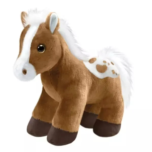 Plush Standing Brown/ White Horse