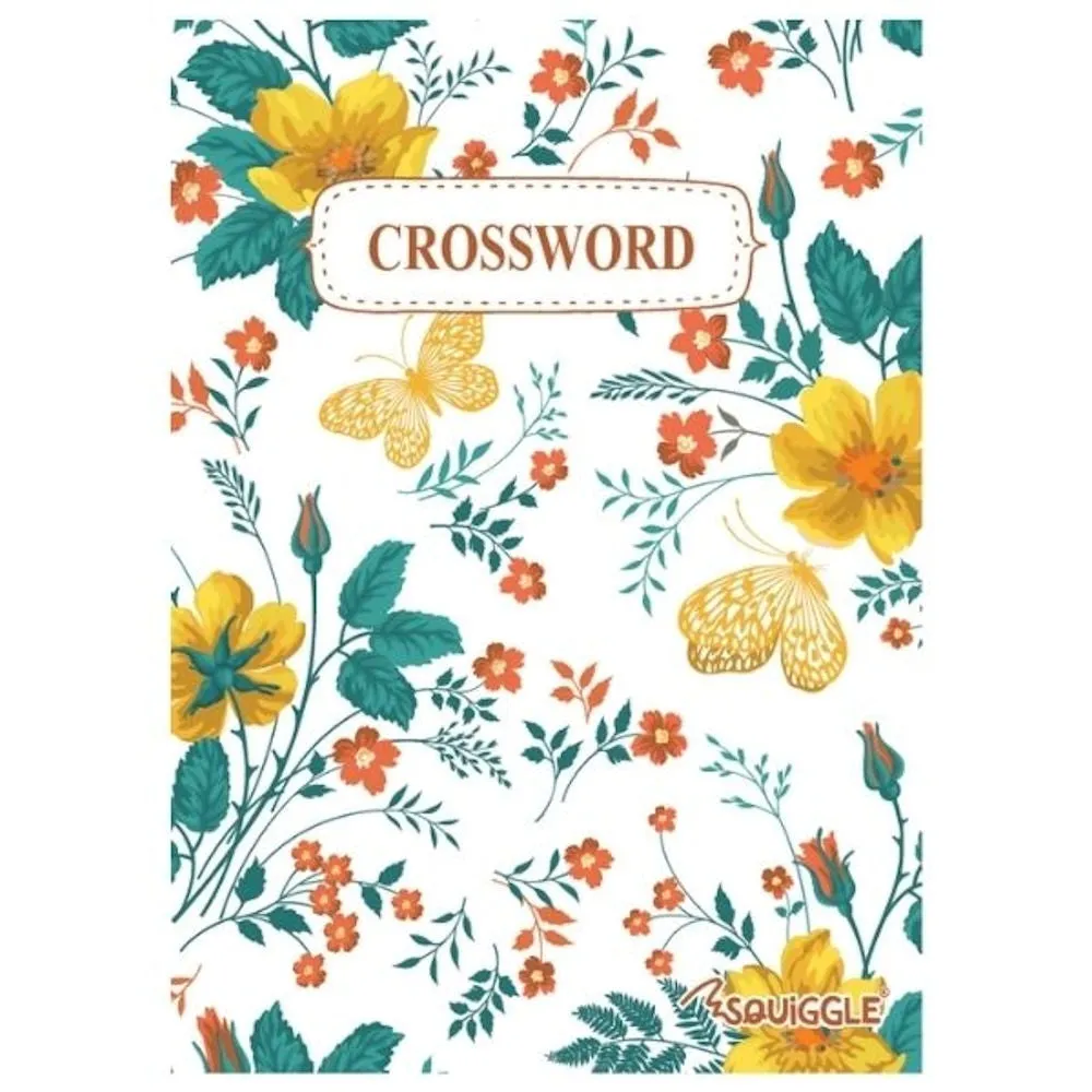 Pocket-Sized Floral Crossword - Assorted Compact Design Challenging Puzzles Themed Brain Teasers