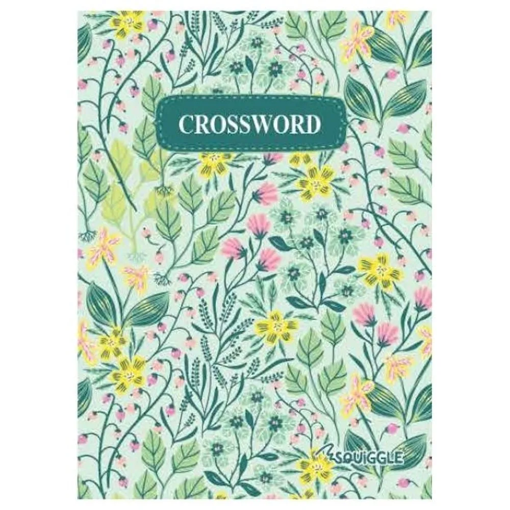 Pocket-Sized Floral Crossword - Assorted Compact Design Challenging Puzzles Themed Brain Teasers