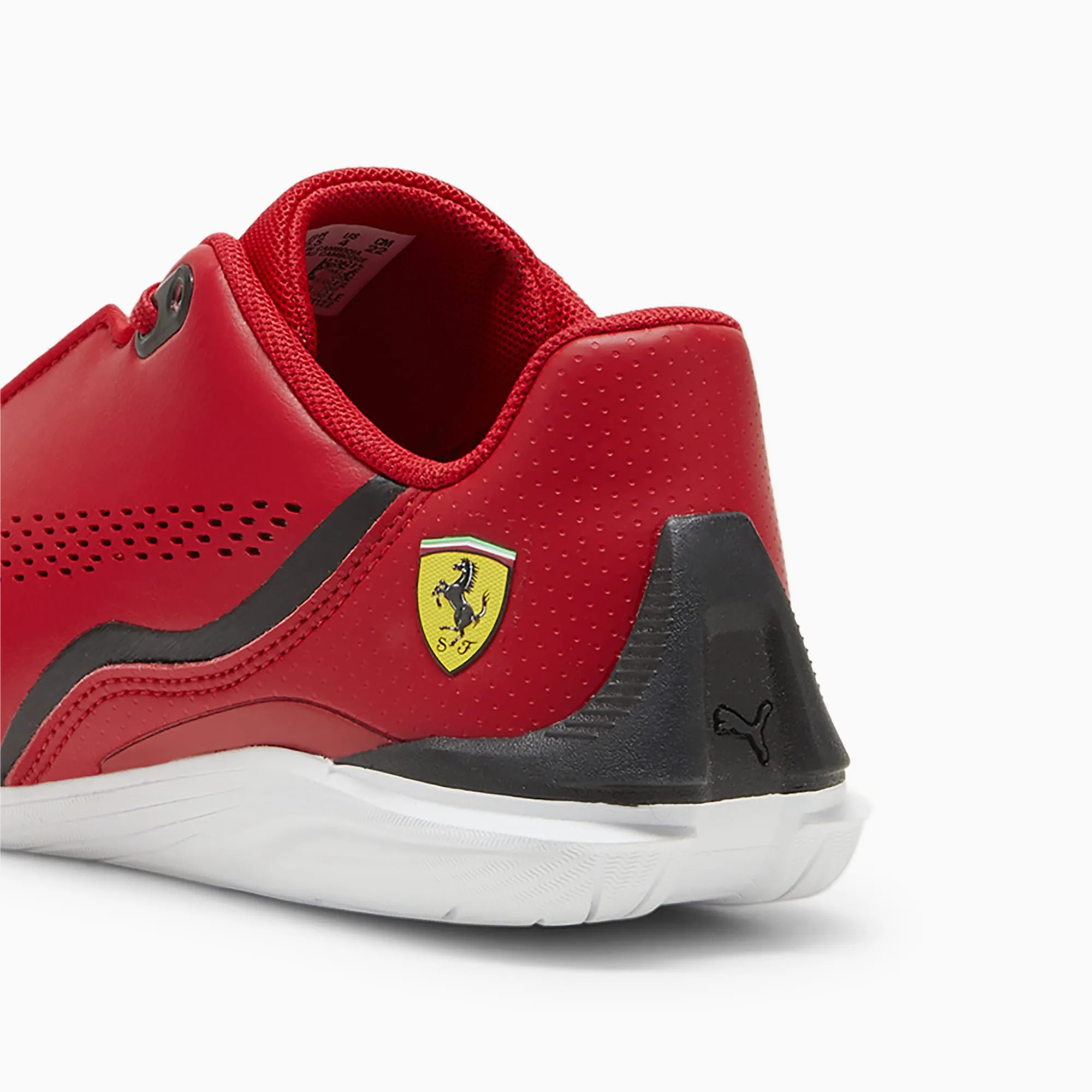 PUMA JUNIOR FERRARI CAT WHT/RED SHOE