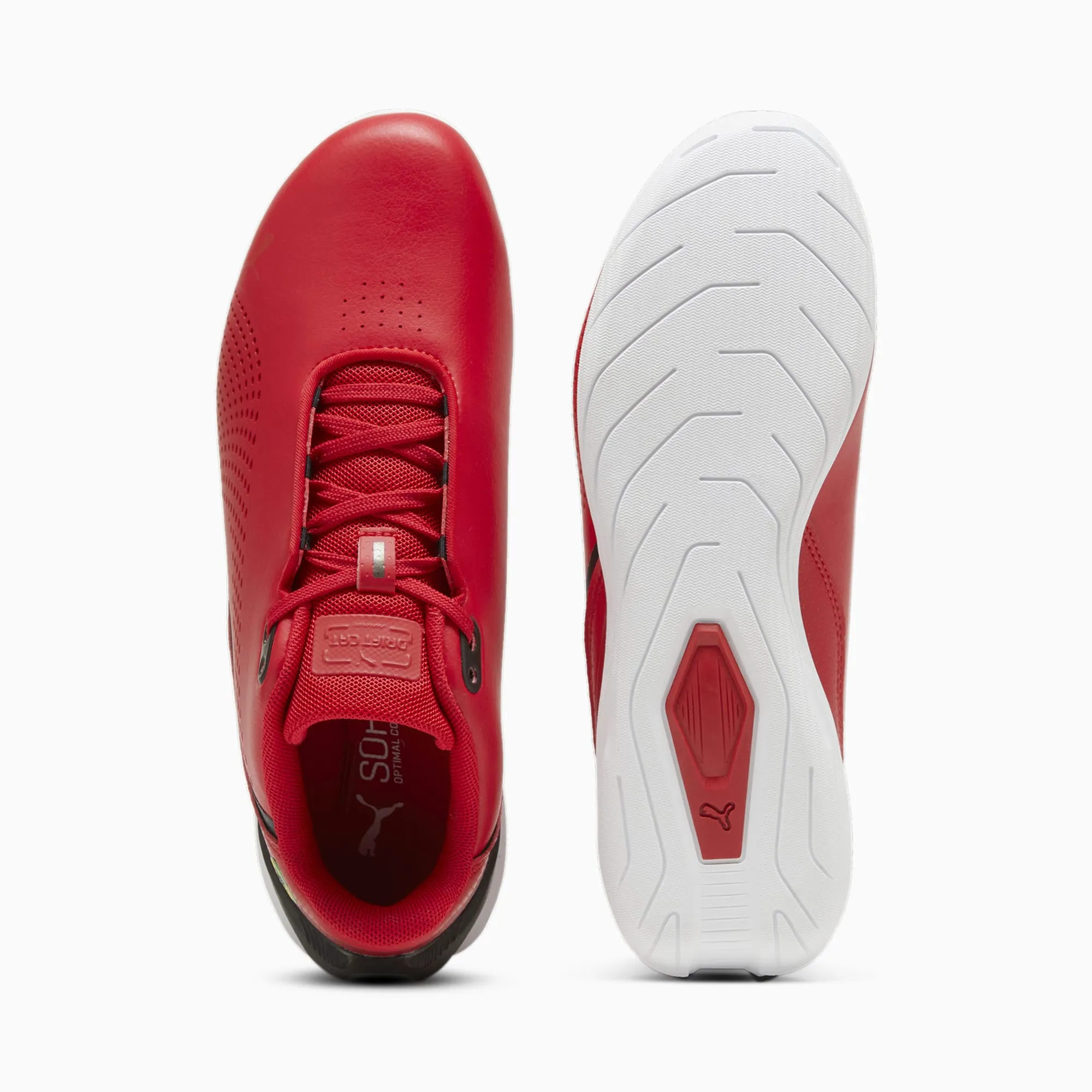 PUMA JUNIOR FERRARI CAT WHT/RED SHOE