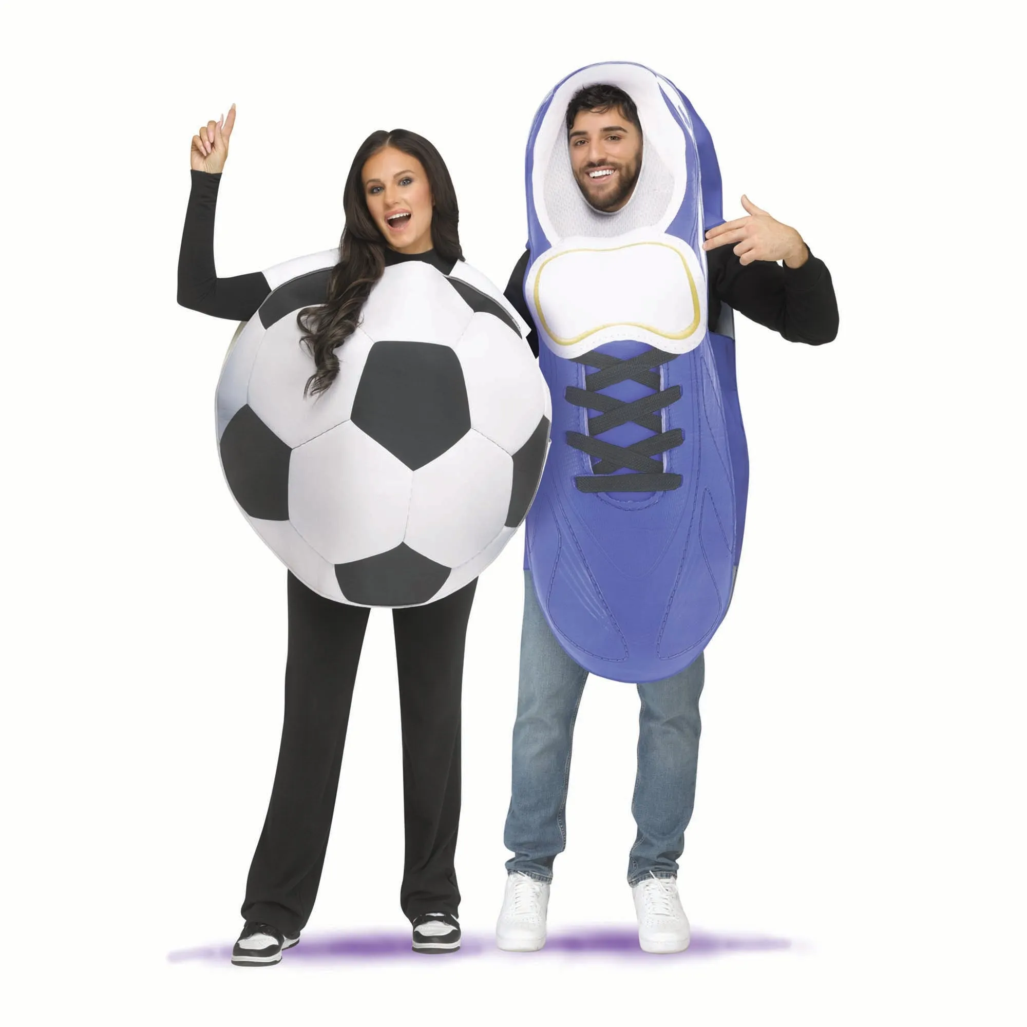 Soccer Ball and Cleat Couple Costume for Adults